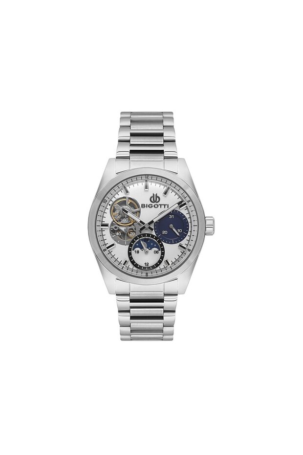 Silver Steel Cord Automatic Men's Wristwatch L-Bg.1.10693-2
