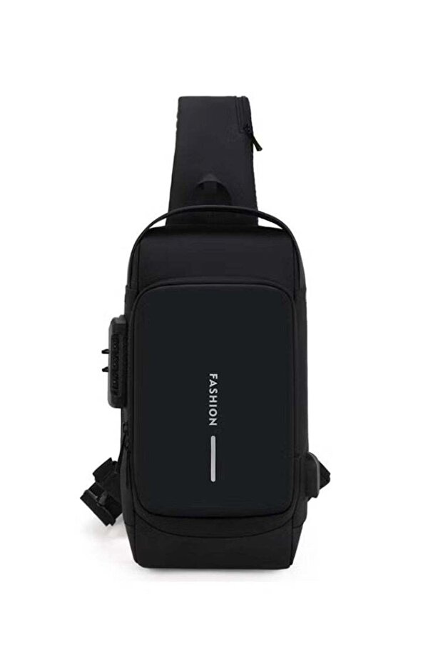 Men’s Multifunctional Waterproof Chest Sling Bag with Password Lock