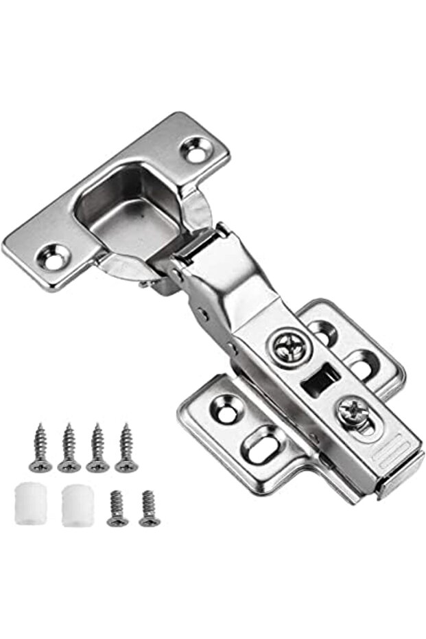Soft Close Cabinet Hinges, Multi-Way Adjustable, Pack of 2 (Inset C-type)