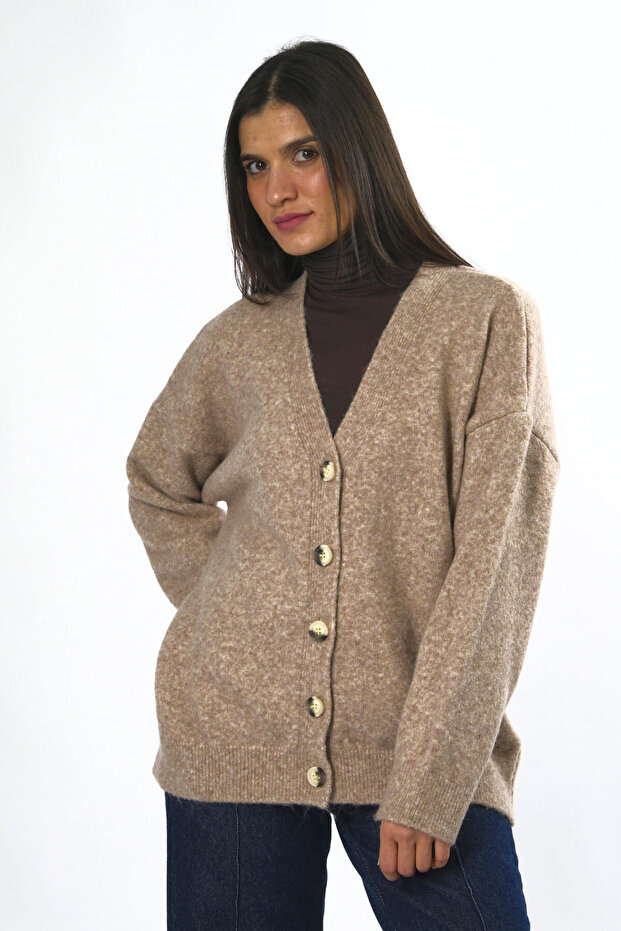 Kadın Oversize Triko Hırka - 5