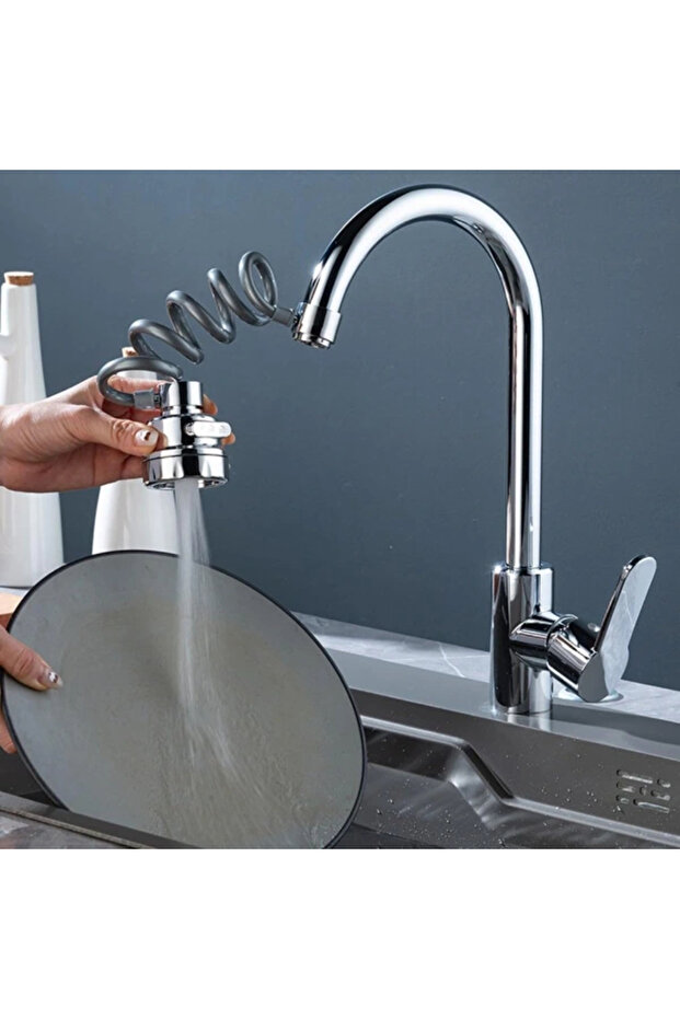 رأس صنبور ذو 3 وظائف مع خرطوم قابل للتمديد - 2