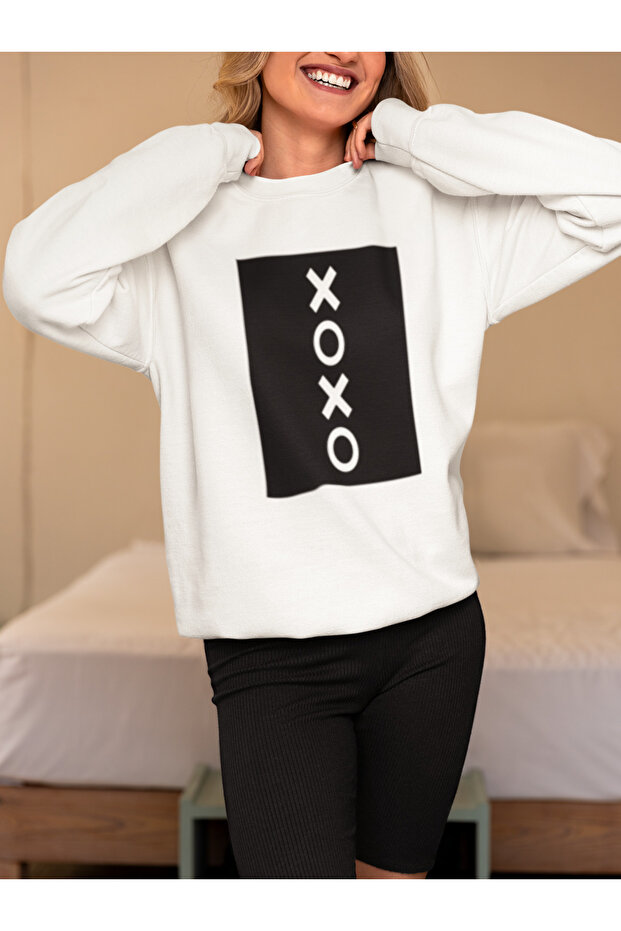 Xoxo Printed Cotton Long Sleeve 3 Thread Sha Fleece-Lined Name Sweatshirt