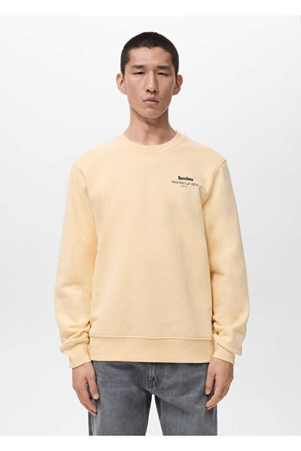 Regular fit yazılı sweatshirt - 1