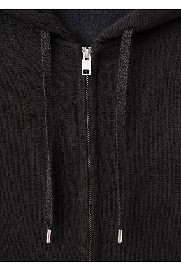 Fermuarlı kapüşonlu sweatshirt - 8