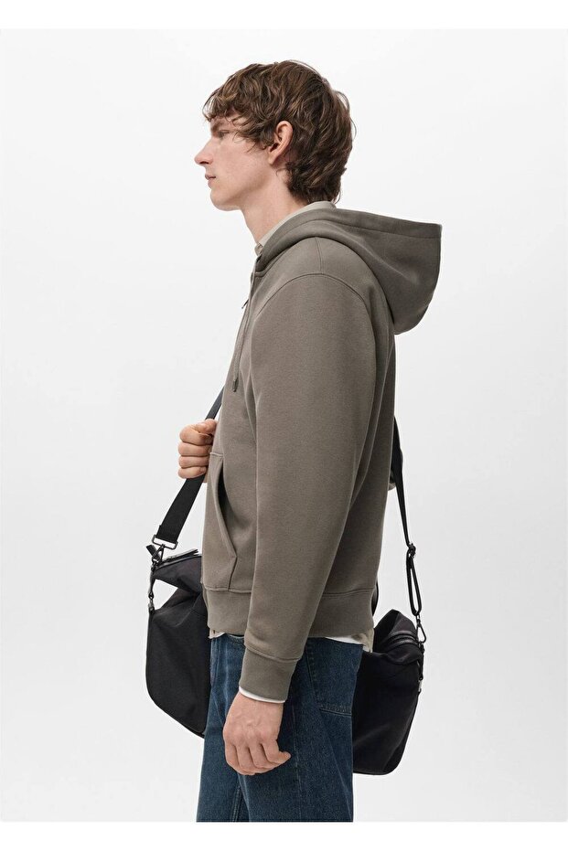 Fermuarlı kapüşonlu sweatshirt - 6