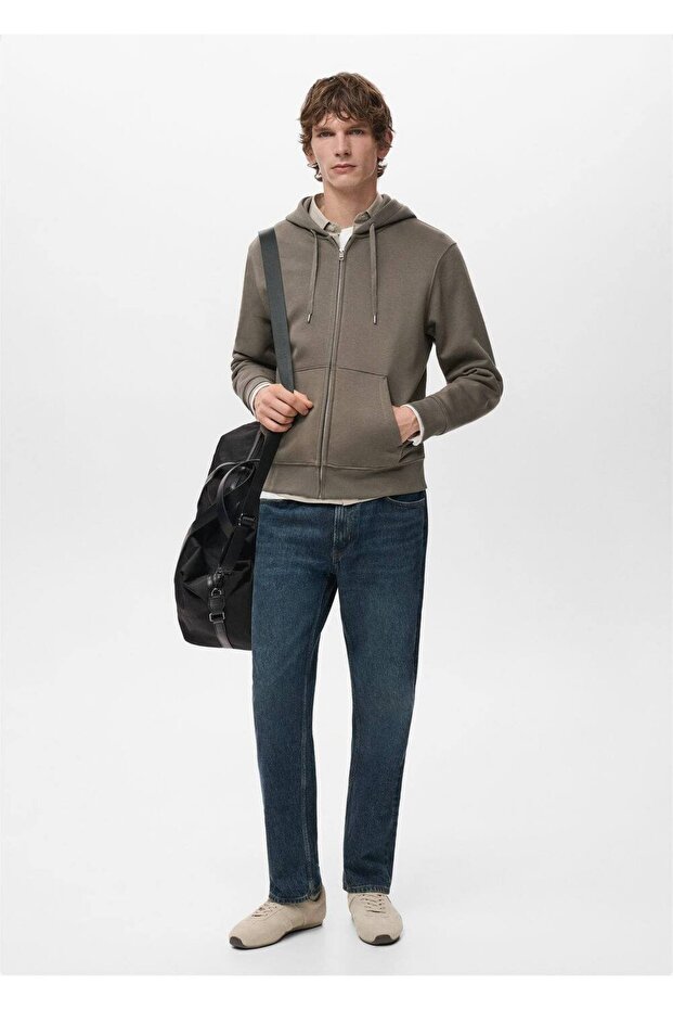 Fermuarlı kapüşonlu sweatshirt - 2