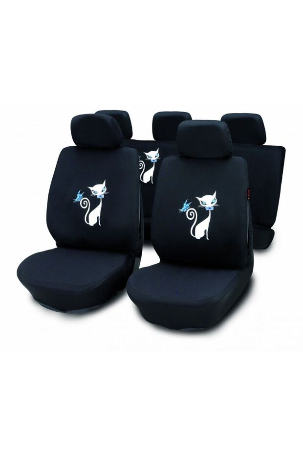 SET HUSE AUTO MY CAT ALBASTRU