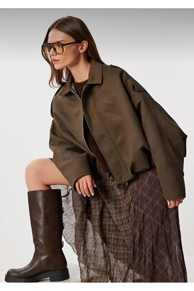 Kaşe Bomber Ceket - 2