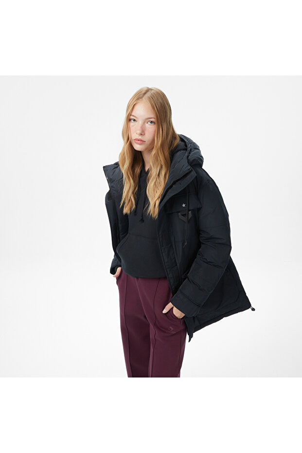 Kadın Siyah Şişme Mont - 1