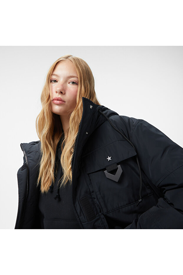 Kadın Siyah Şişme Mont - 5