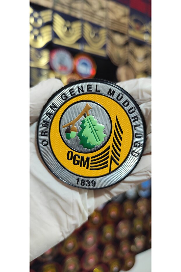 شعار إدارة الغابات العامة OGM ثلاثي الأبعاد من البلاستيك TPU