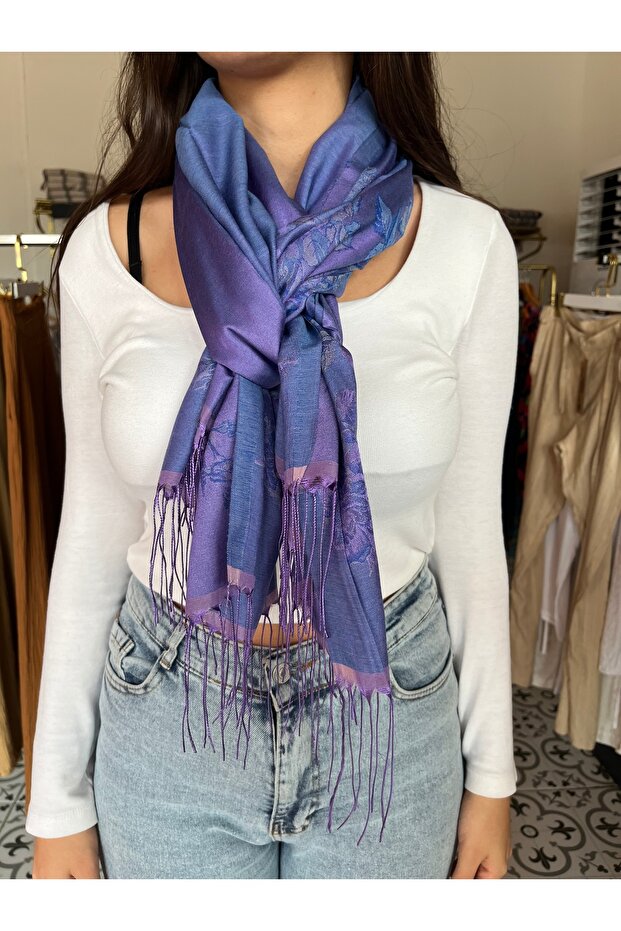 Jakarlı Baş Örtüsü Şal - 2