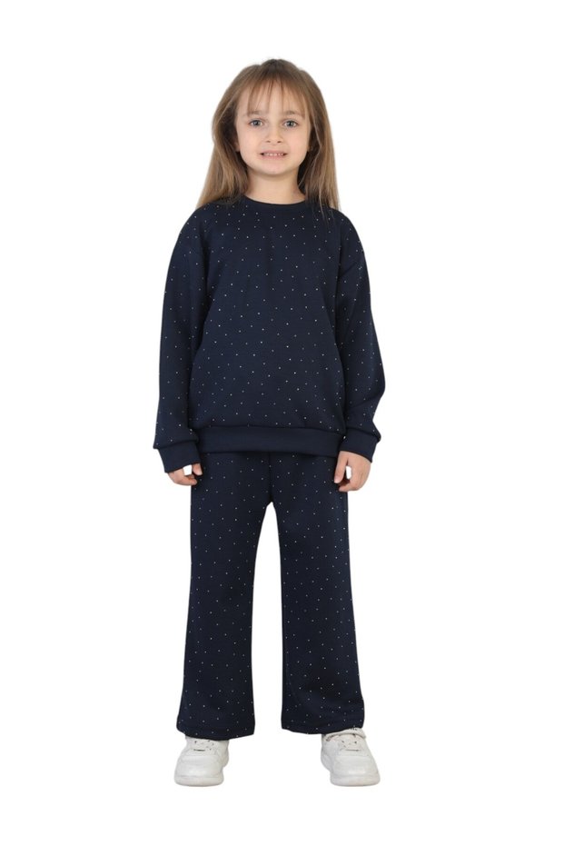 Girl's Stone Pajama Set Comfortable Fit Daily-Casual Set Two-Piece Set
