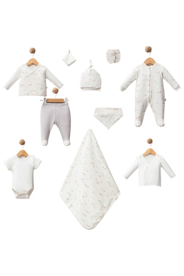100% Organic Oeko Tex Certified Jungle Patterned 10-Piece Hospital Release Set