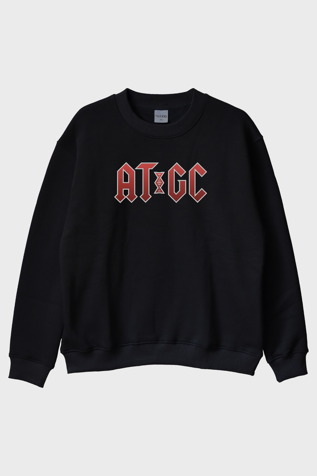 Genetic Code Atcg Black Crew Neck Sweatshirt - 1