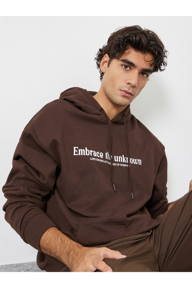 Eco Earth Relaxed Fit Printed Fleece Hoodie
