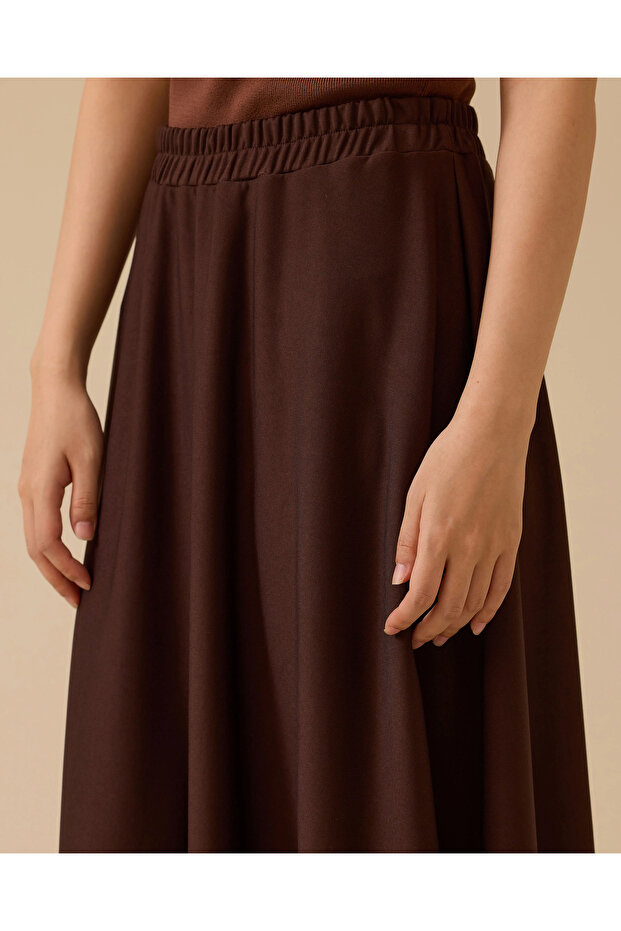 Elastik Bel Kloş Etek - 4