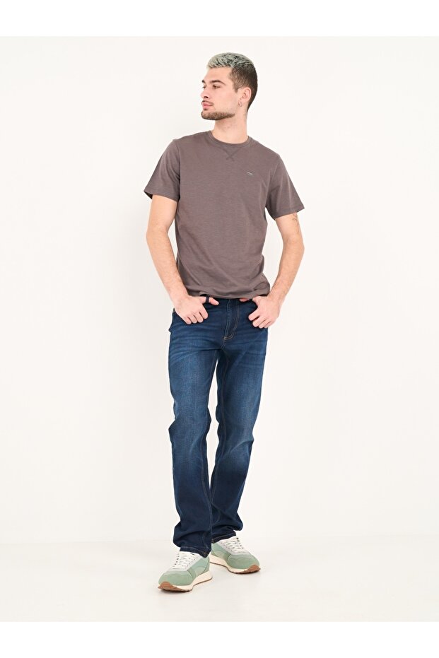 Blugi barbat slim cu aspect decolorat - 10