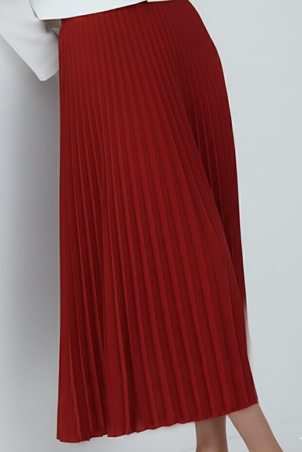 Piliseli Etek 4560 Kırmızı - 5