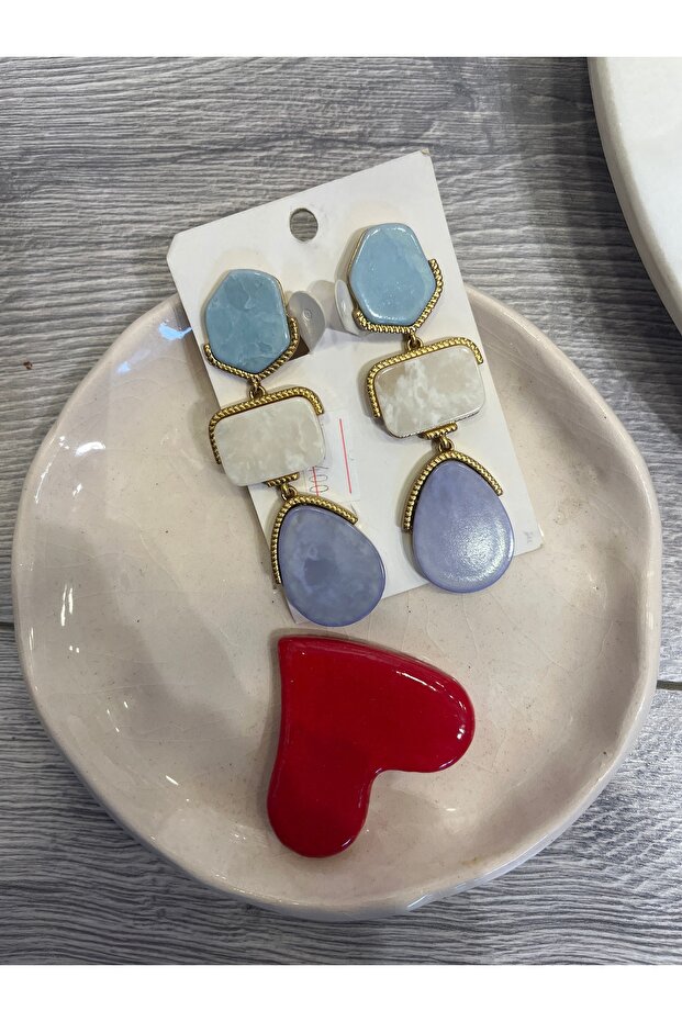 Blue Natural Stone Earrings