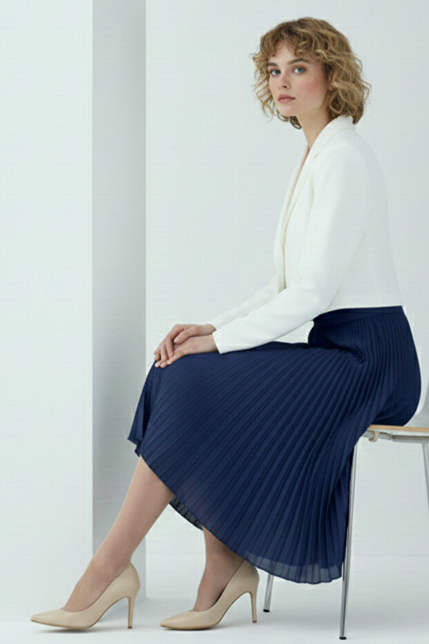 Piliseli Etek 4560 Lacivert - 2