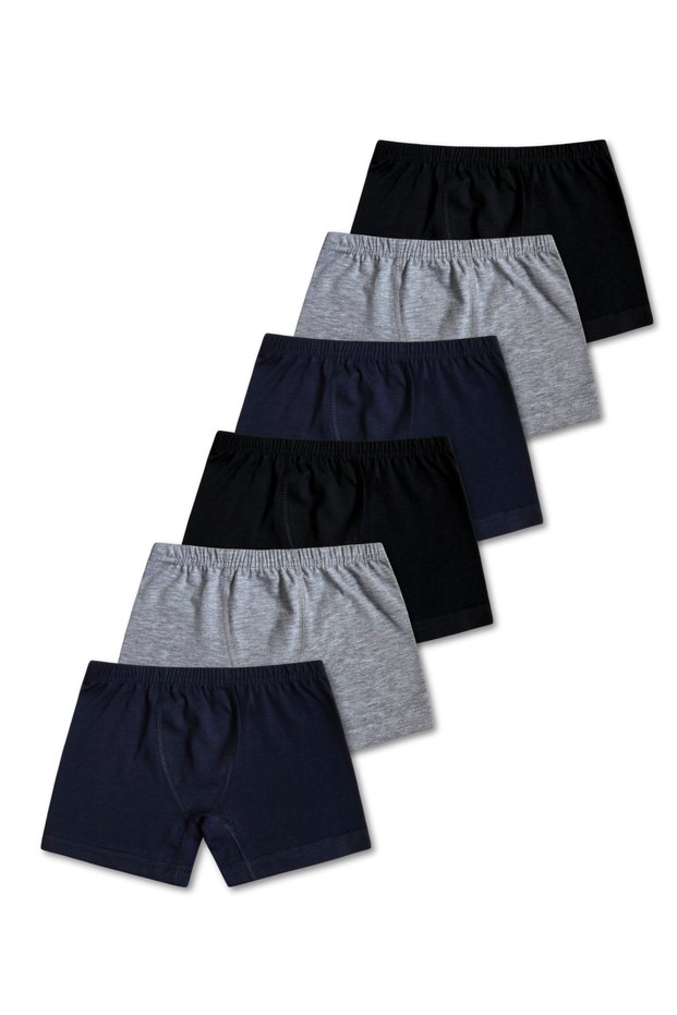95% Cotton Piece Boys' Stretch Fabric Combed Cotton Boxer Set of 6 / Underpants / Underwear