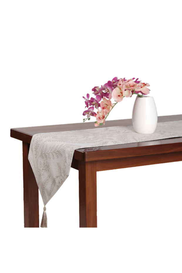 مفرش طاولة مستطيل أنيق مطبوع شجرة، مقاس 33 × 180 سم - 1