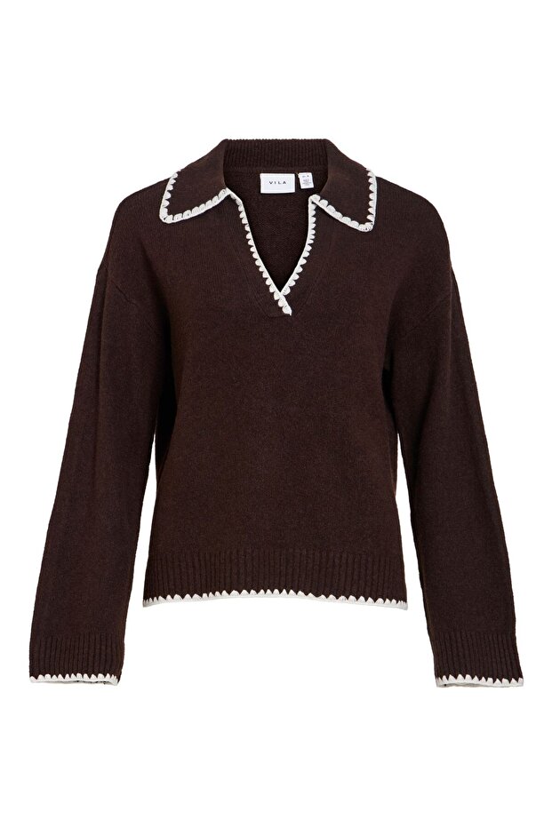 Strickpullover V-Ausschnitt - 2