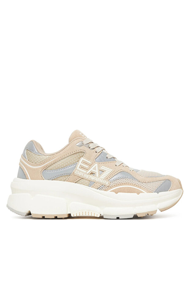 Men's Comfortable Sole Lace-Up Beige Sneaker X8X237 Xk425-Mz202