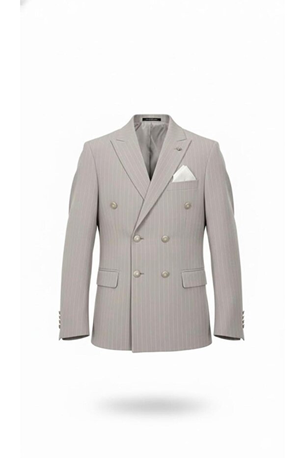 Men's stylish striped jacket - 1