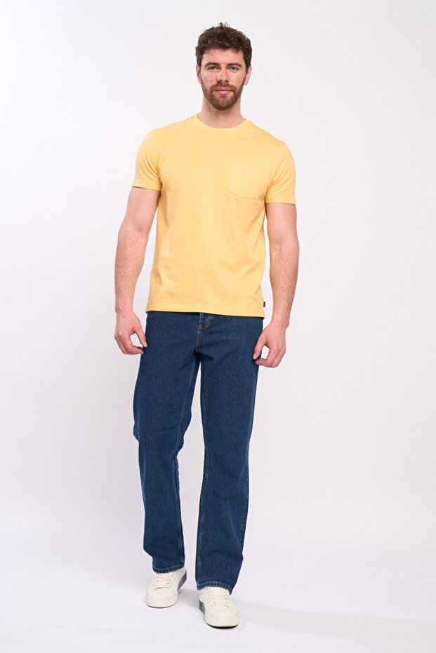 Blugi barbat regular de culoare uniforma - 2