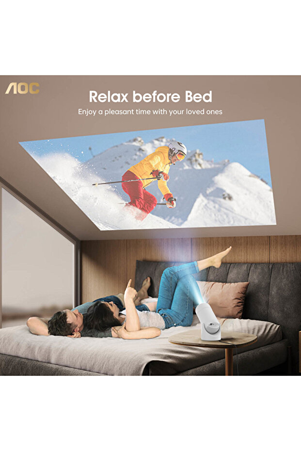 جهاز عرض متعدد الاستخدامات | تصحيح الانحراف التلقائي | تصميم محمول | متوافق مع إعدادات الألعاب - 7