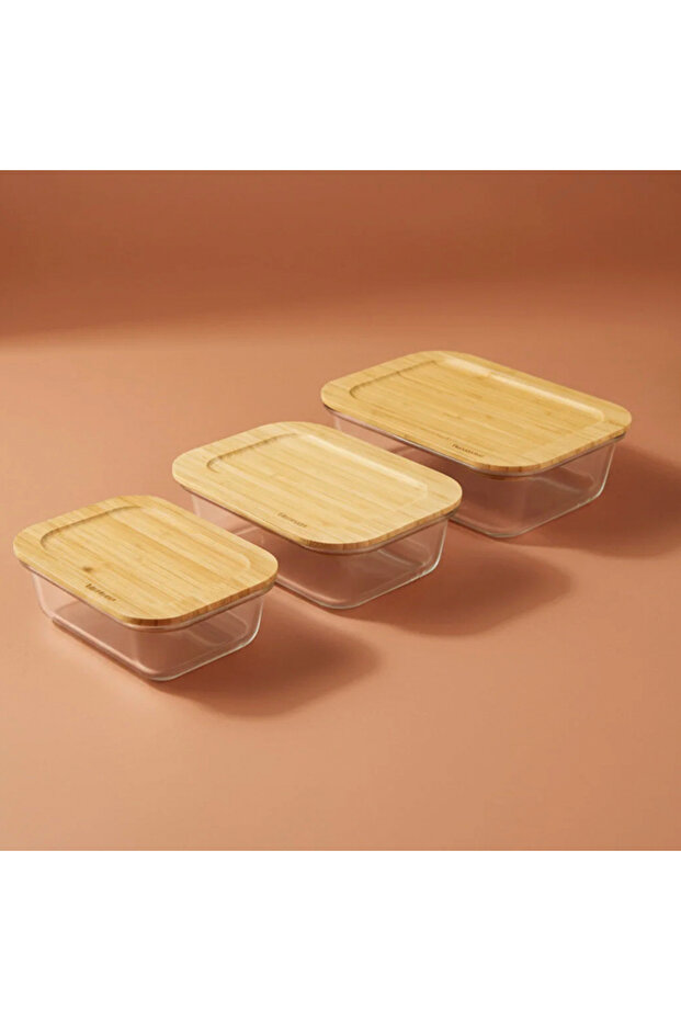 طقم حاويات تخزين مستطيلة من لافي مكون من 3 قطع - 6
