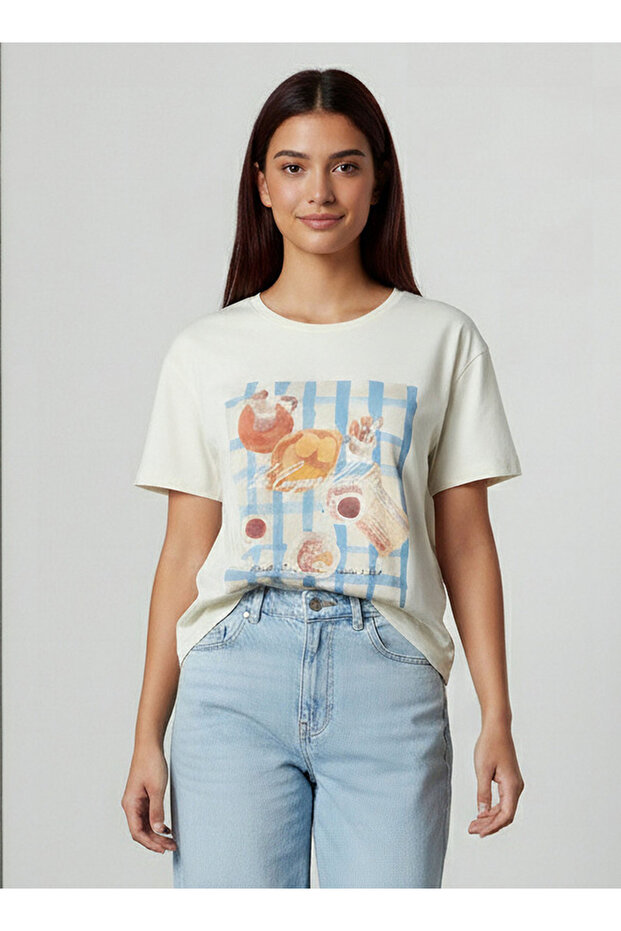 Regular Fit Cotton T-shirt with Print