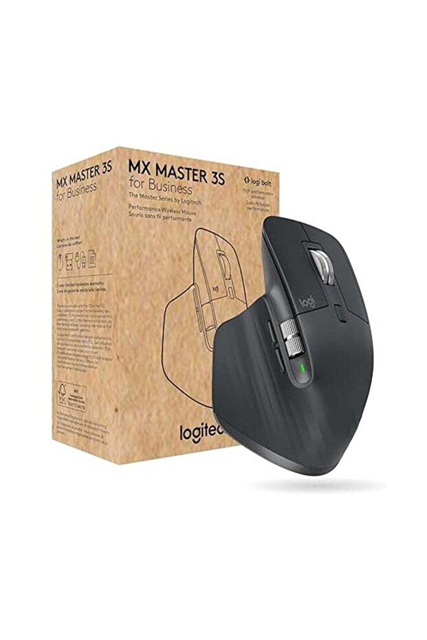 ماوس لاسلكي MX Master 3S للأعمال - رمادي أسود - 1