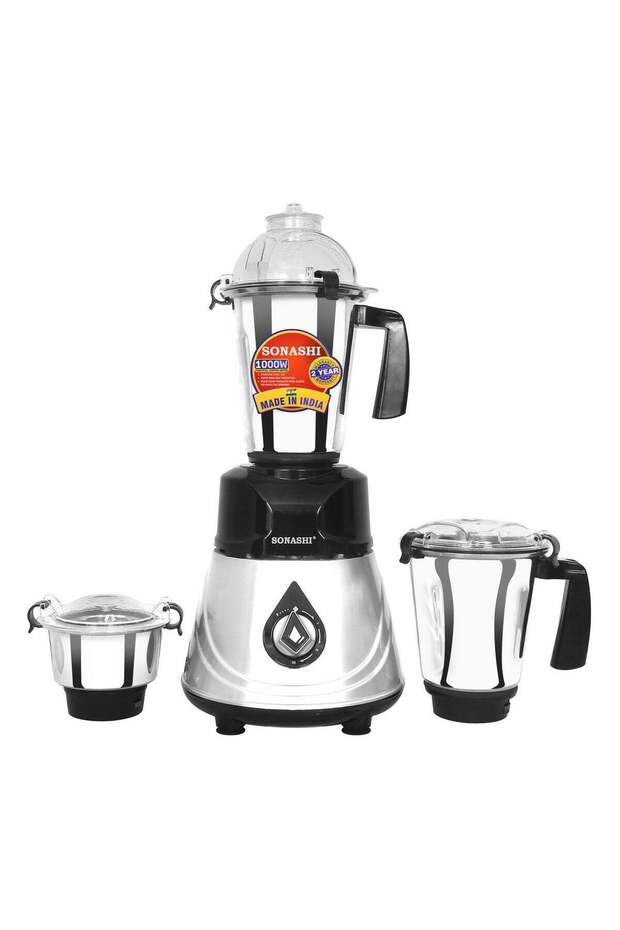 3-in-1 Mixer Grinder with 3 Stainless Steel Jars & Sharp Blades 1000W SB-208