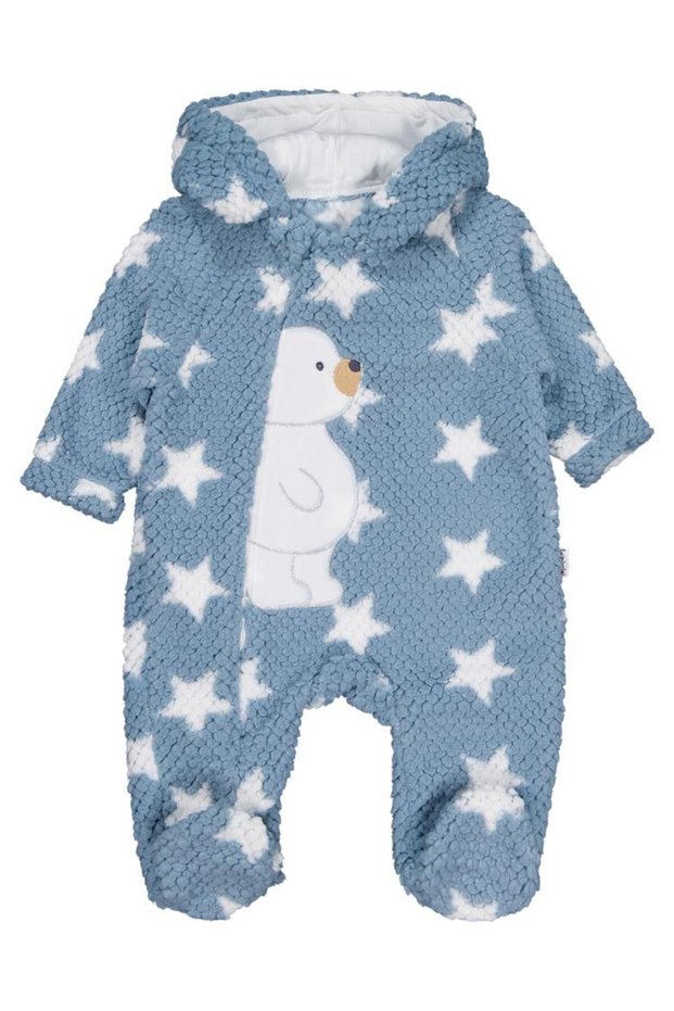 Bear Embroidered Cosmonaut 1-9 Months Jumpsuit - Blue 6-9 Months