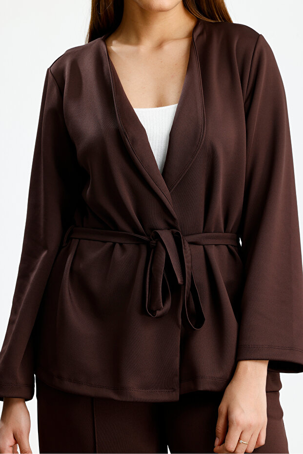 Women's Puff Scuba Kimono-Pants Two-Piece Set