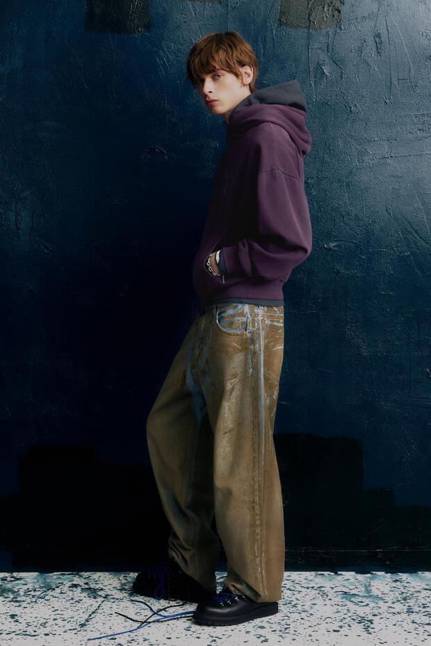 STWD strass kapüşonlu sweatshirt - 4