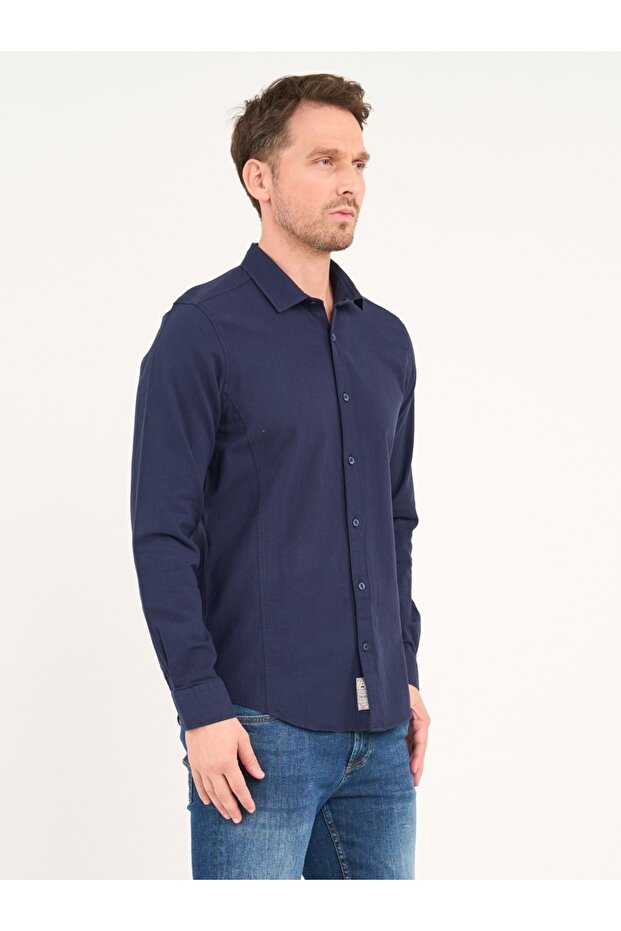 Men's solid color shirt - 5