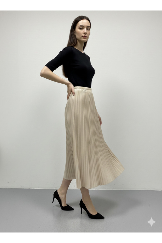 MARKA PLİSELİ ETEK - 3