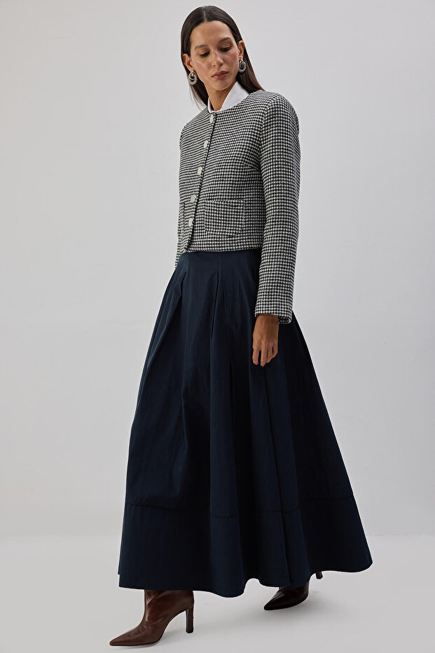 Goosefeather Pattern Wool Coat - 2