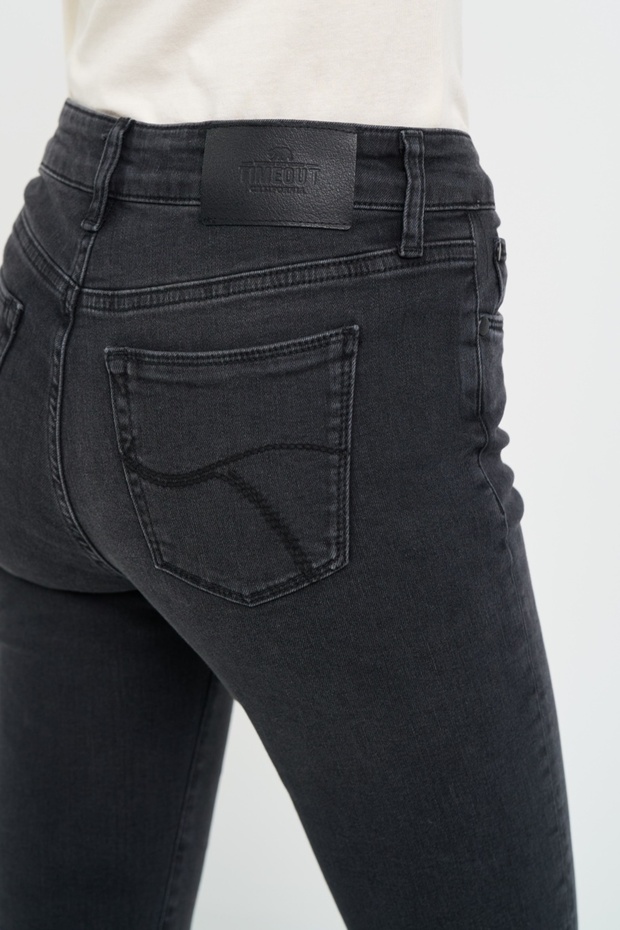 Blugi dama bootcut de culoare inchisa - 3