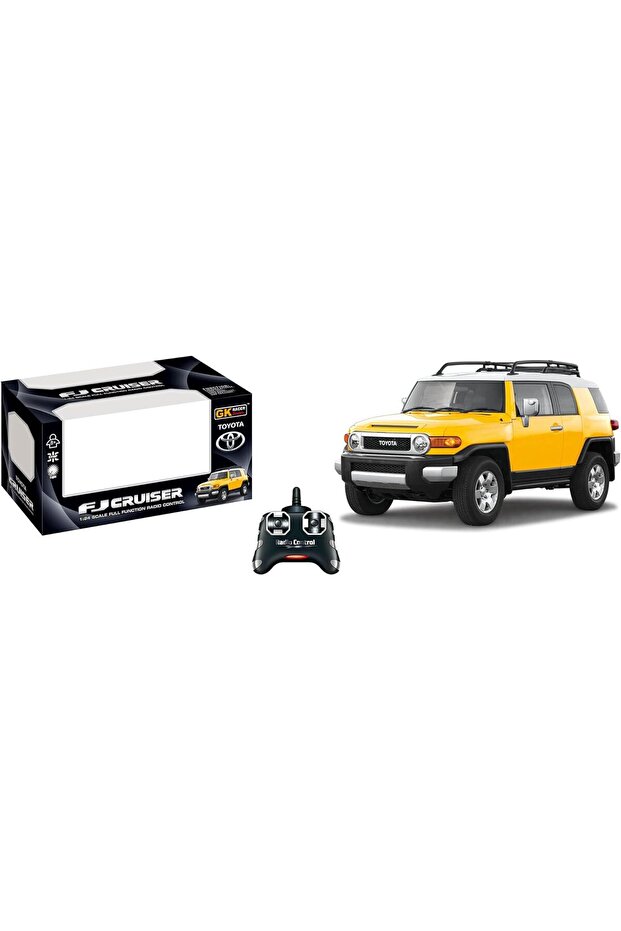 Toyota FJ Cruiser RC Car 1:24 Scale - 4-Function Remote Control SUV, Small Wheel, LED Lights
