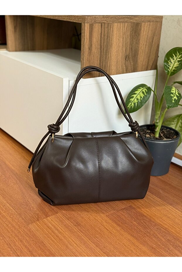 Medium Size Women's Shoulder Bag with Knot Detail