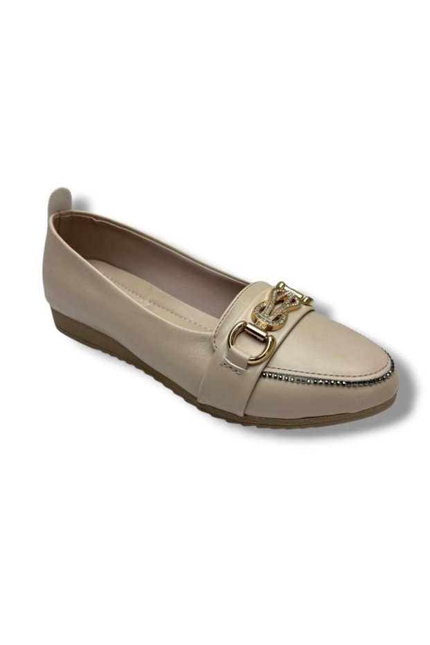 C-Shoes 3060-26 Skin Leather Stone Buckle Women's Shoes