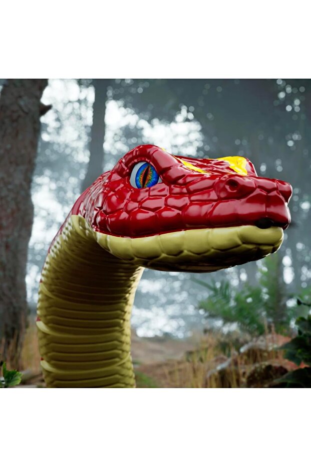 لعبة ثعبان أحمر عملاق AN2947Z تعمل بجهاز تحكم عن بعد (للأعمار من 6 سنوات فما فوق) - 5