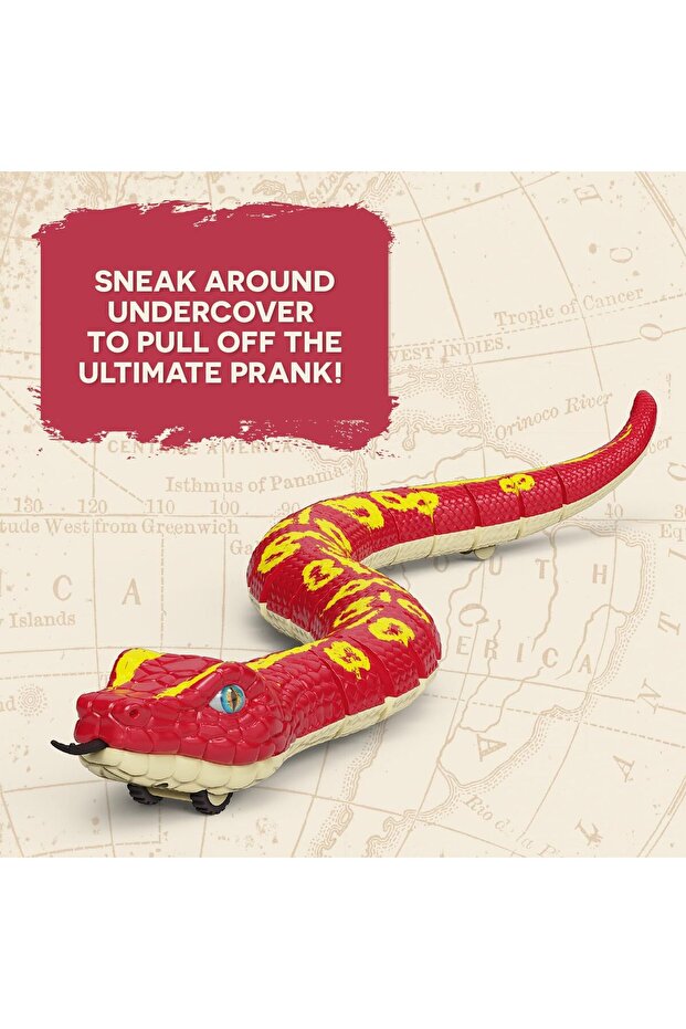 لعبة ثعبان أحمر عملاق AN2947Z تعمل بجهاز تحكم عن بعد (للأعمار من 6 سنوات فما فوق) - 4