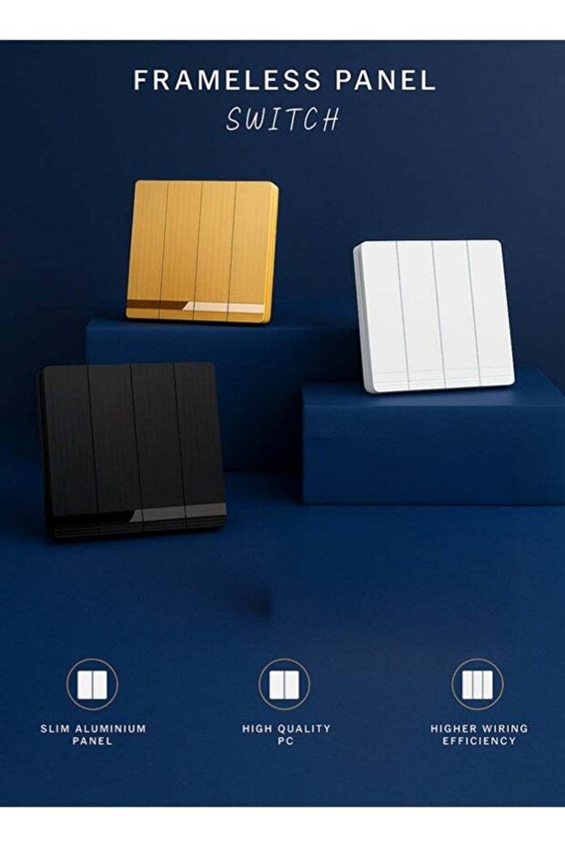 Modern 4 Gang 2 Way Wall Switch