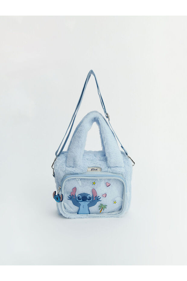 Lila Stitch Printed Girl's Plush Shoulder Bag